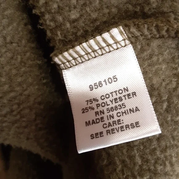 Cabelas Mens Long Sleeve Polo Sweater Sz.Large-Reg/Green/Pullover-Fleece/Collar - Picture 6 of 12